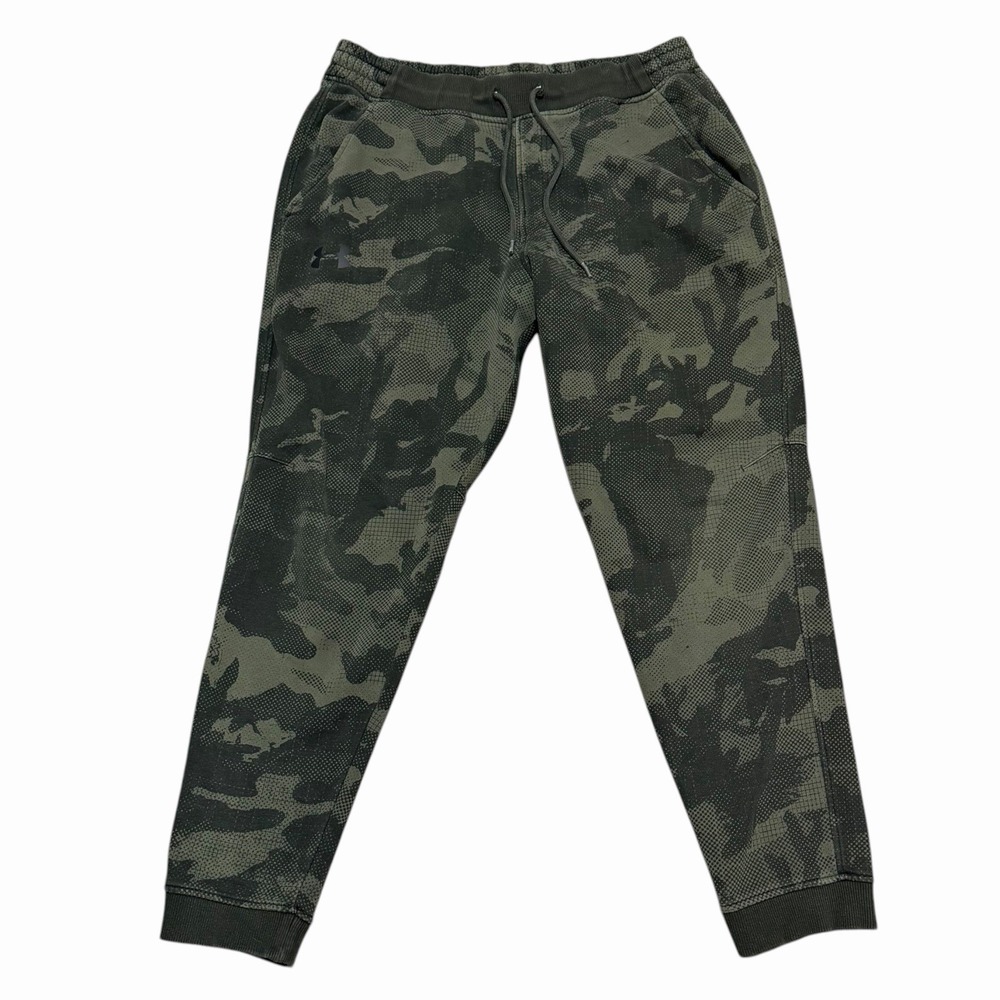Under Armour Men's Rival Fleece Camo Joggers Green Size XL‎